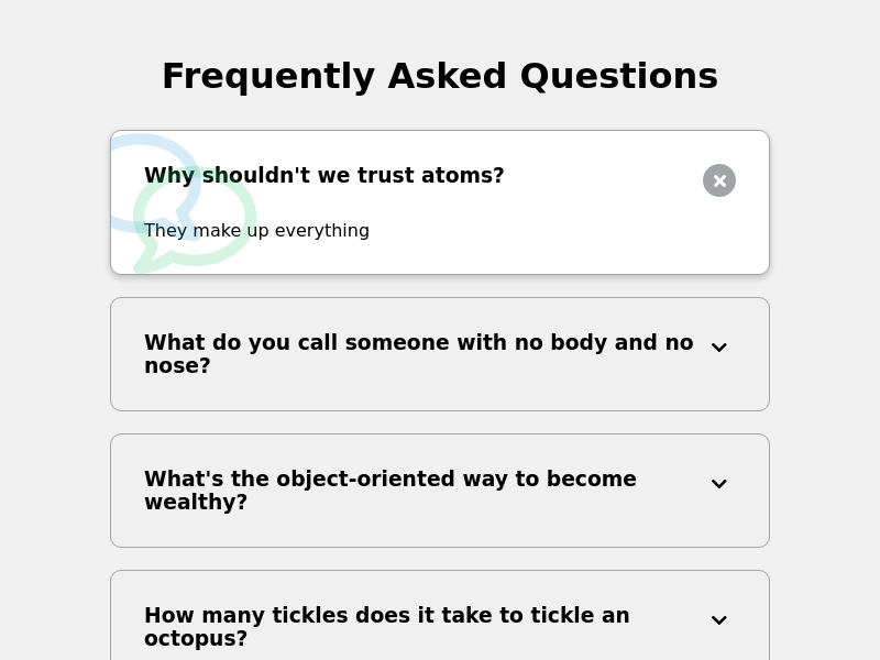 简洁的FAQ帮助页面